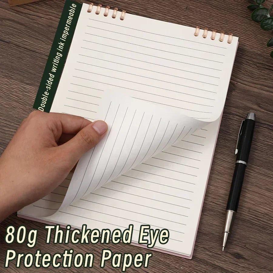 A5 Spiral Loose-Leaf Notebook – 60 Sheets Thick Lined Pages