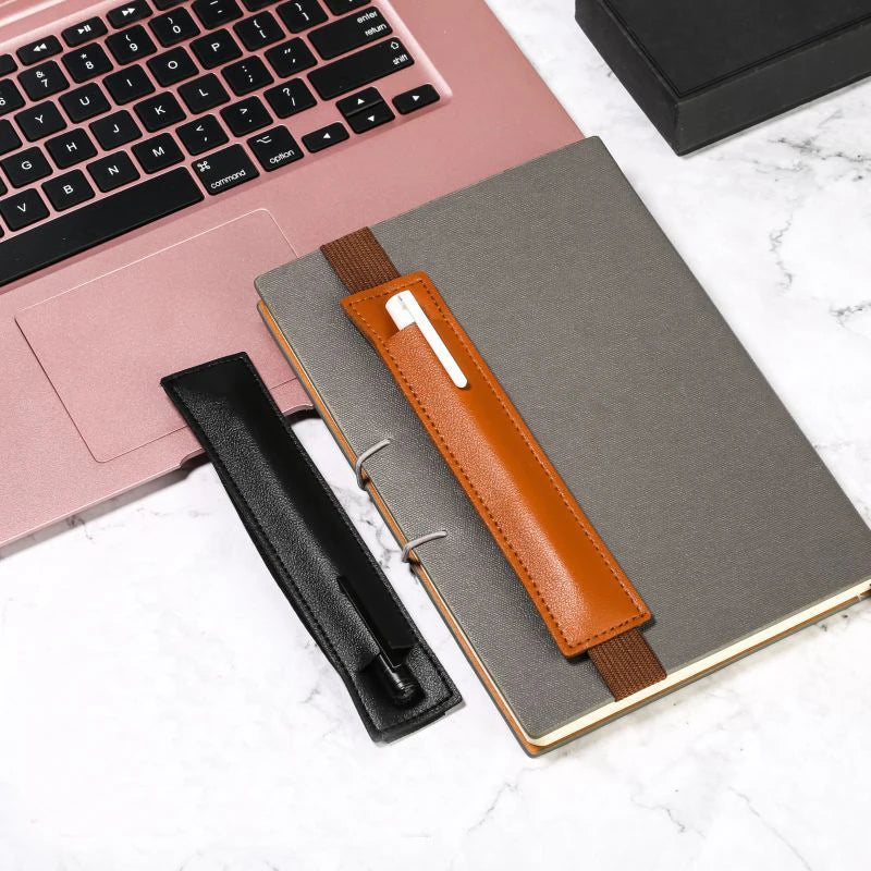 Portable PU Leather Pen Bag – Elastic Buckle Pencil Case