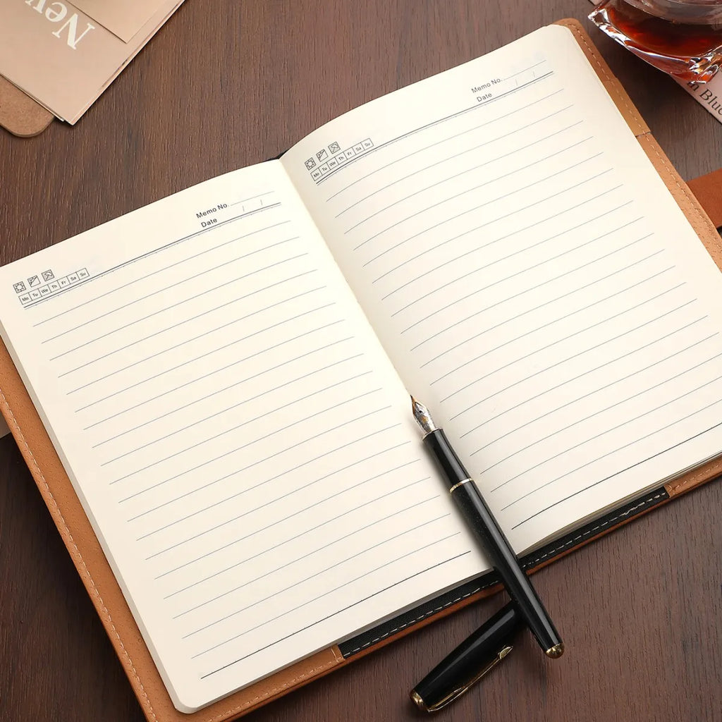 Retro Password Notebook with Lock – A5 200 Pages Diary Binder