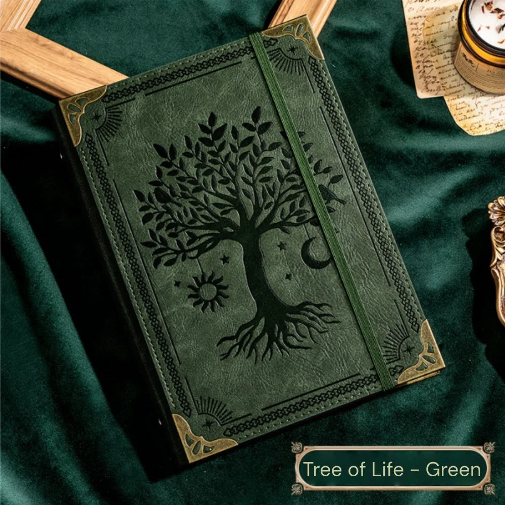 Vintage Leather Notebook Diary – Portable Journal for Students & Business