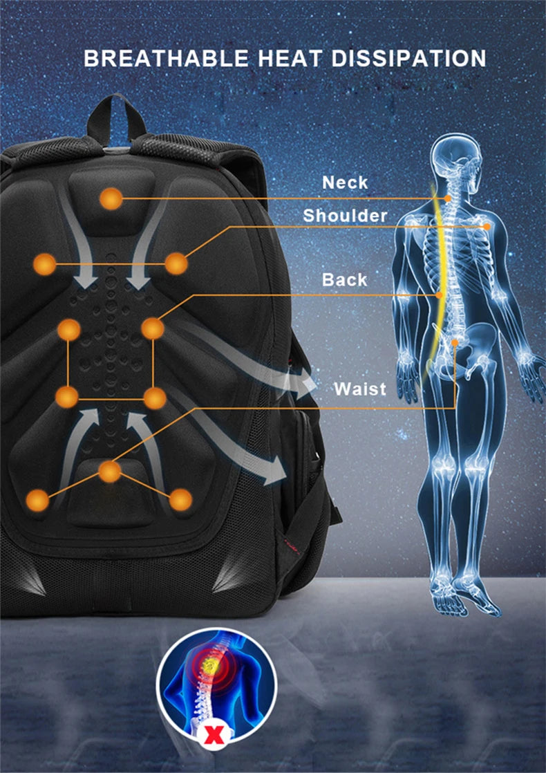 Waterproof Laptop Backpack – 17/20 Inch Travel & School Bag for Men & Women