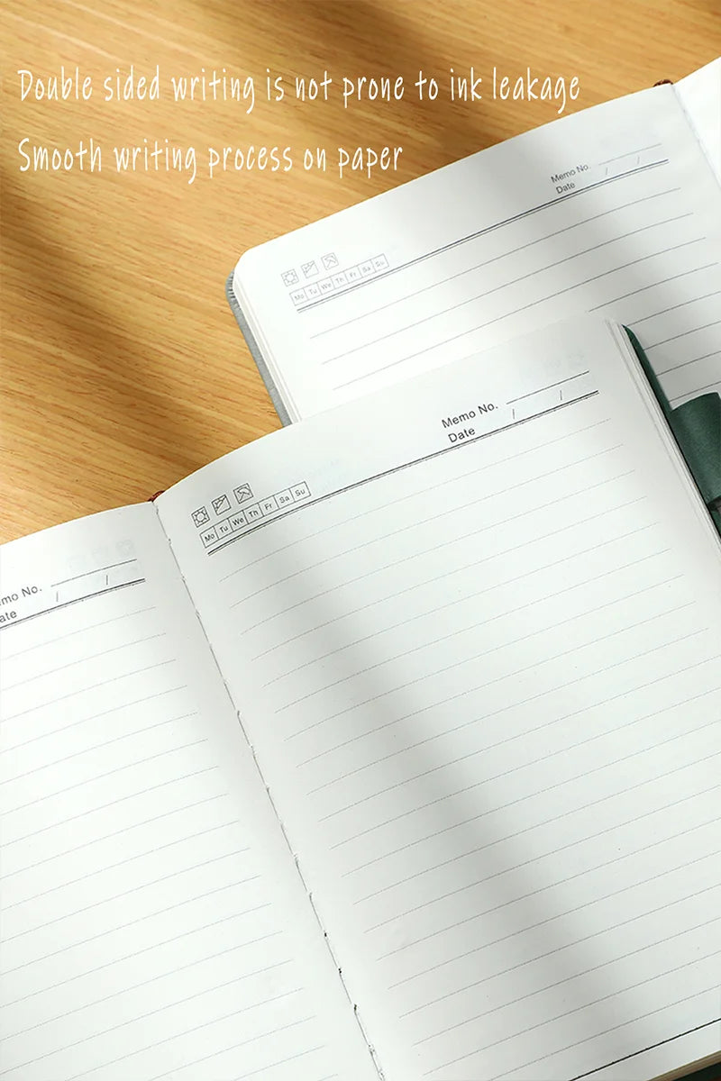 A5 Leather Notebook – 200 Pages Soft Cover with Bookmark