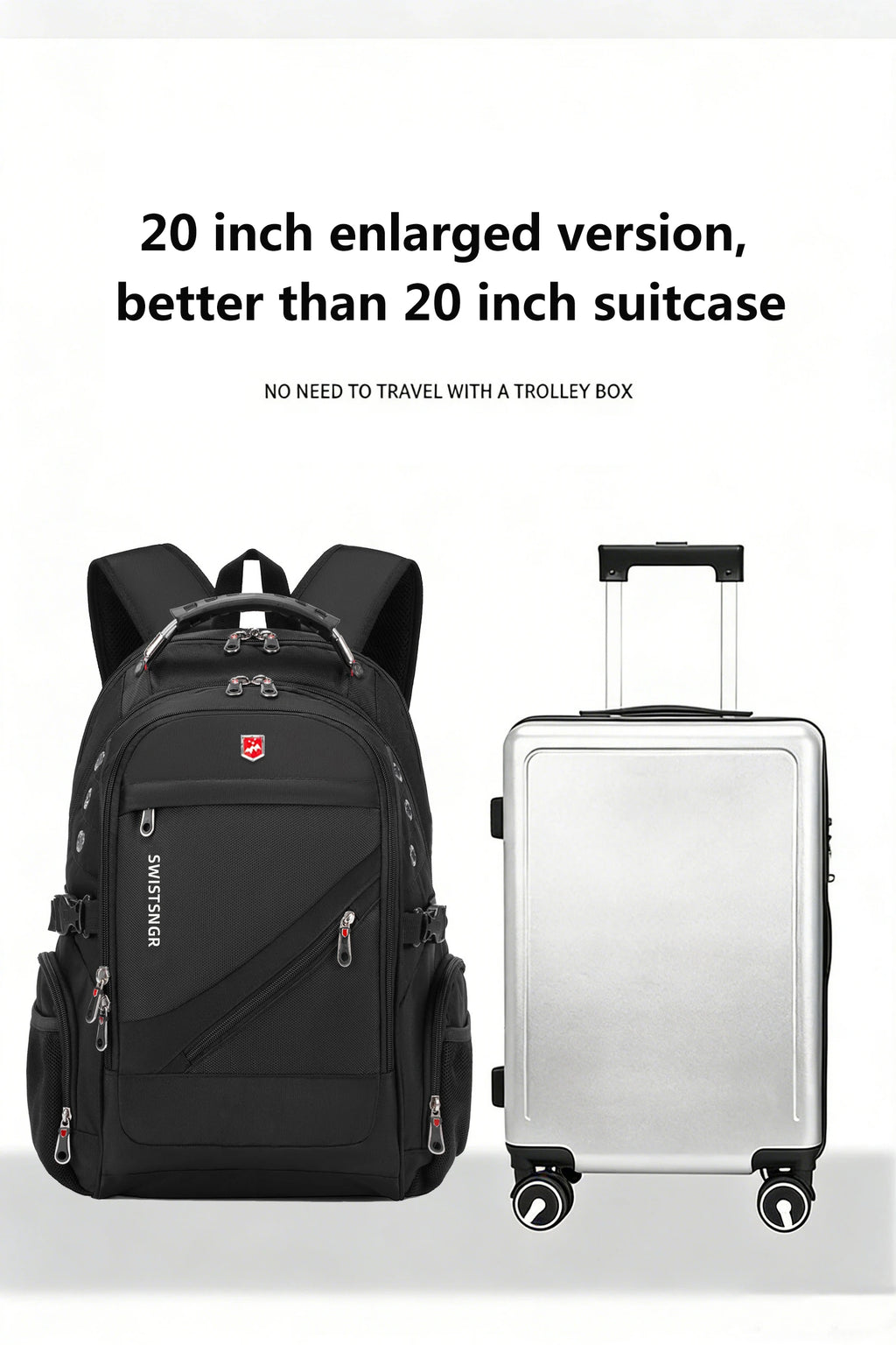 Waterproof Laptop Backpack – 17/20 Inch Travel & School Bag for Men & Women