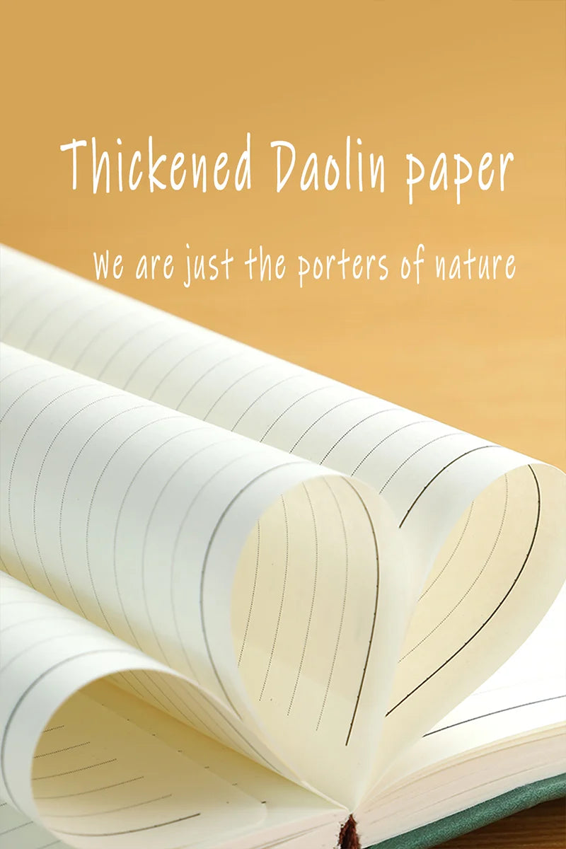 A5 Leather Notebook – 200 Pages Soft Cover with Bookmark