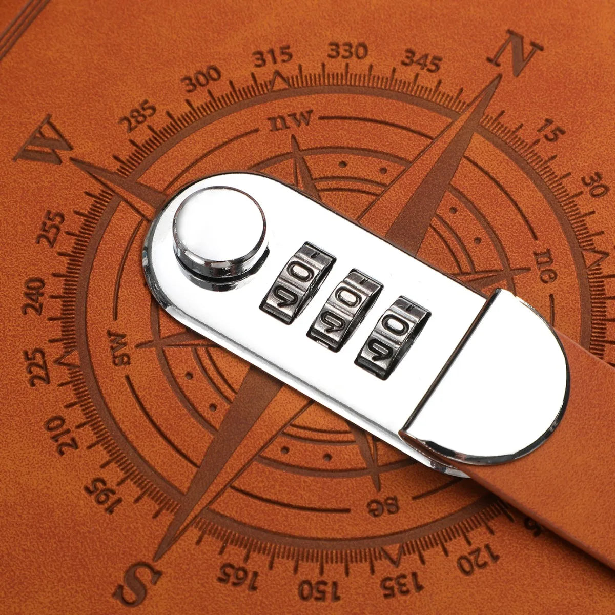 Retro Password Notebook with Lock – A5 200 Pages Diary Binder