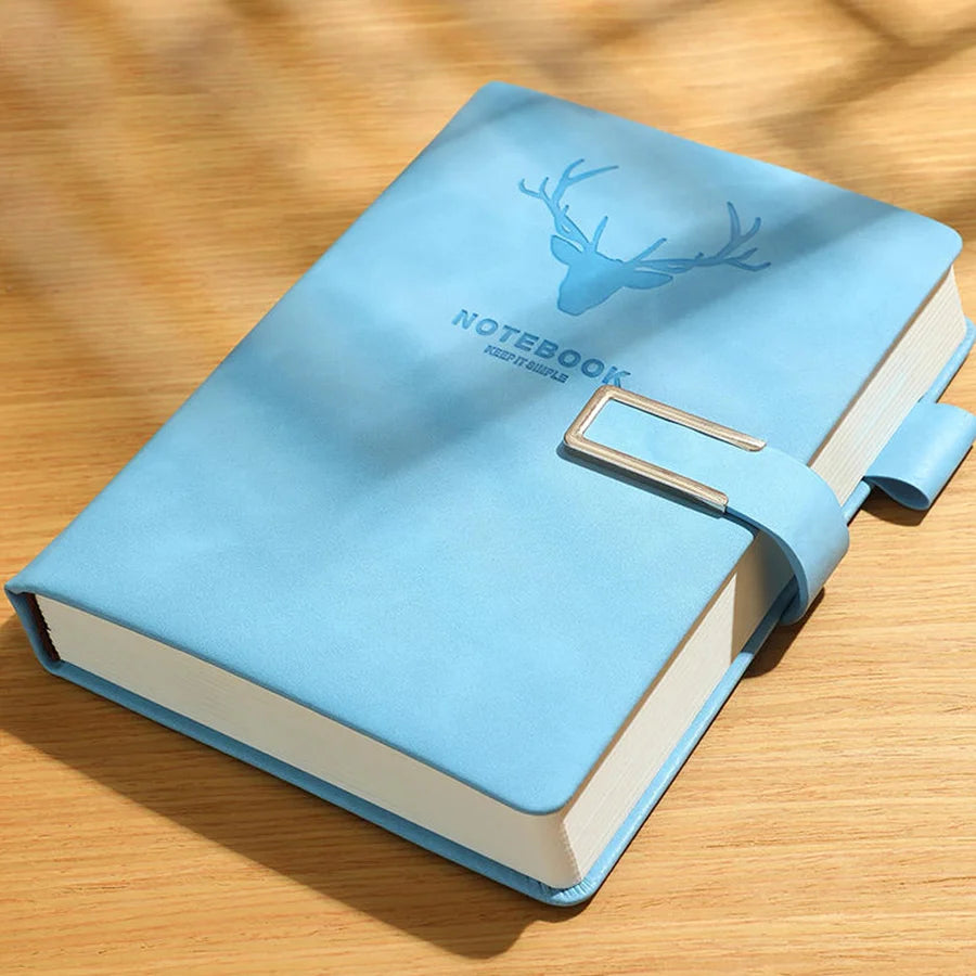 A5 Leather Notebook – 200 Pages Soft Cover with Bookmark