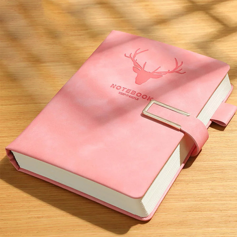 A5 Leather Notebook – 200 Pages Soft Cover with Bookmark