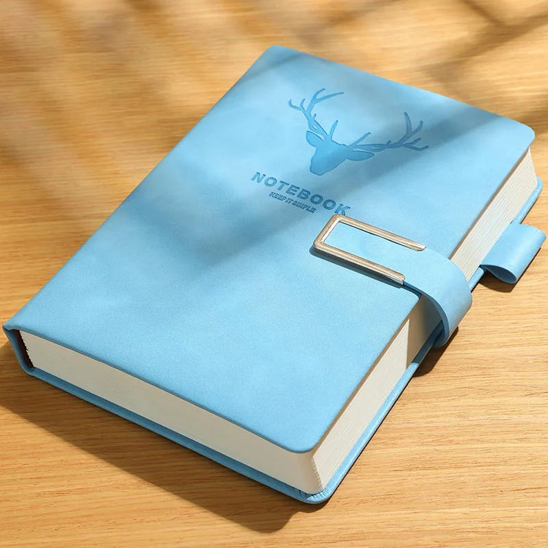A5 Leather Notebook – 200 Pages Soft Cover with Bookmark