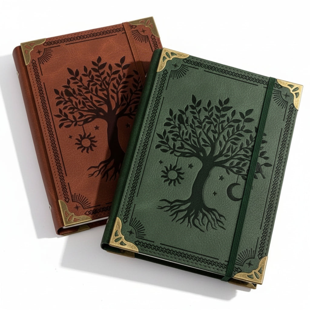Vintage Leather Notebook Diary – Portable Journal for Students & Business