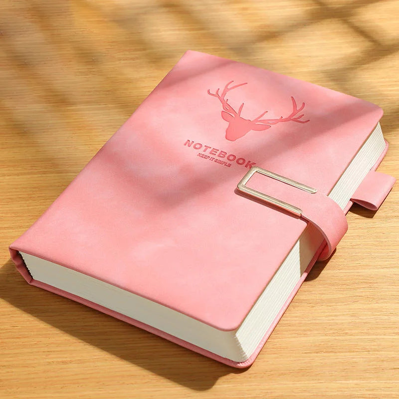 A5 Leather Notebook – 200 Pages Soft Cover with Bookmark