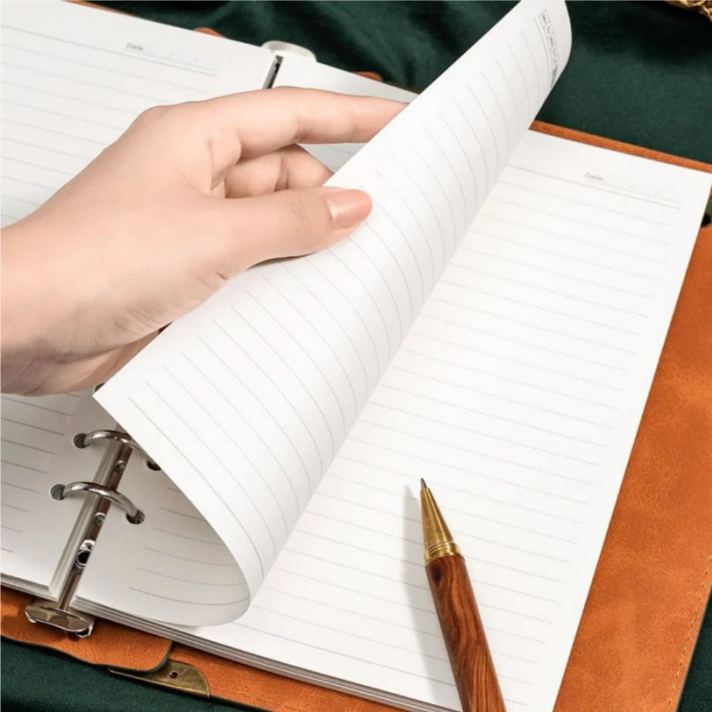 Vintage Leather Notebook Diary – Portable Journal for Students & Business