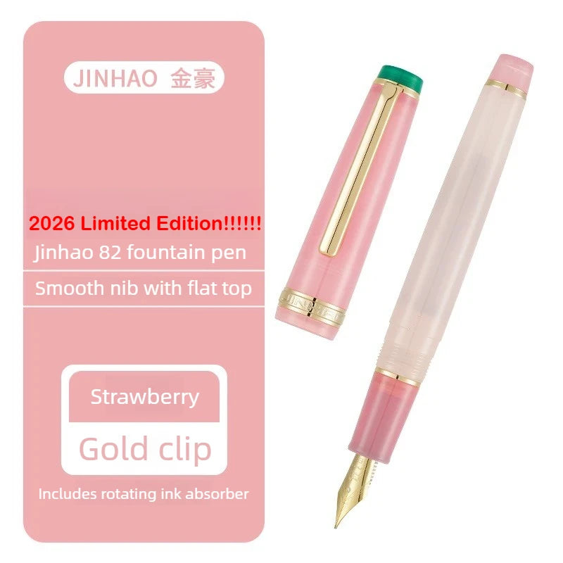 JINHAO 82 Fountain Pen – 2026 Macaron Colors Rose Gold Clip
