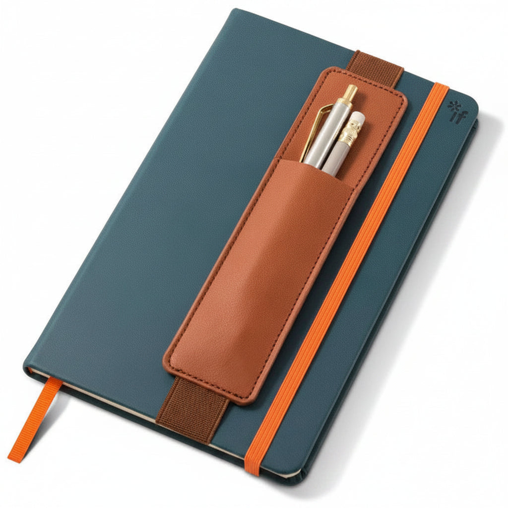 Portable PU Leather Pen Bag – Elastic Buckle Pencil Case