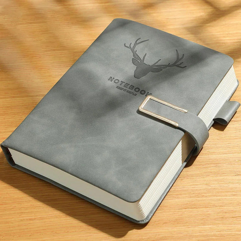 A5 Leather Notebook – 200 Pages Soft Cover with Bookmark