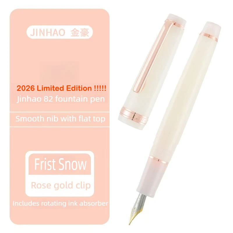 JINHAO 82 Fountain Pen – 2026 Macaron Colors Rose Gold Clip