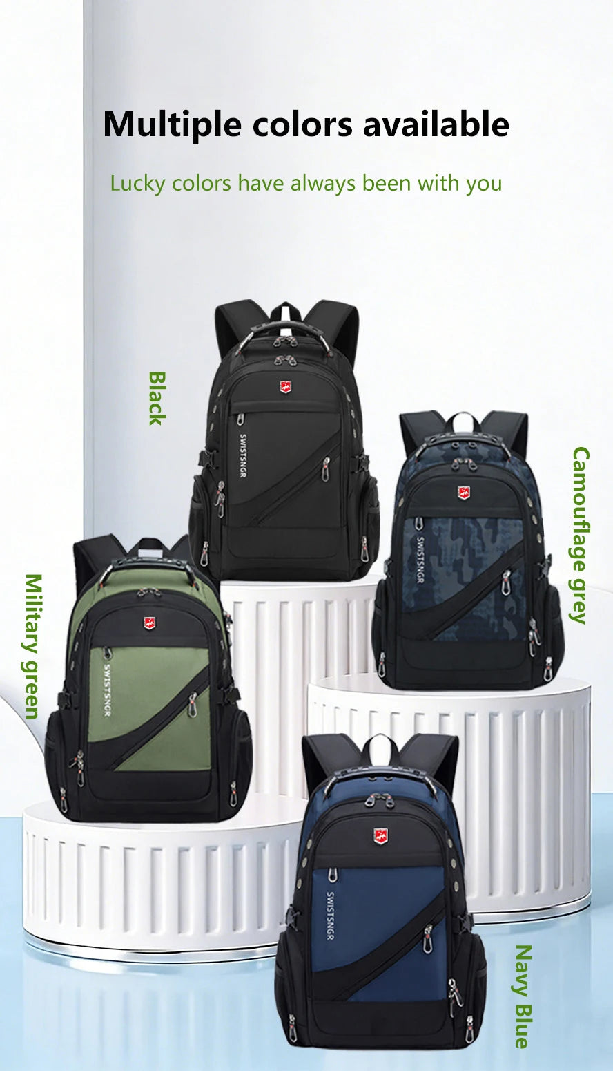 Waterproof Laptop Backpack – 17/20 Inch Travel & School Bag for Men & Women