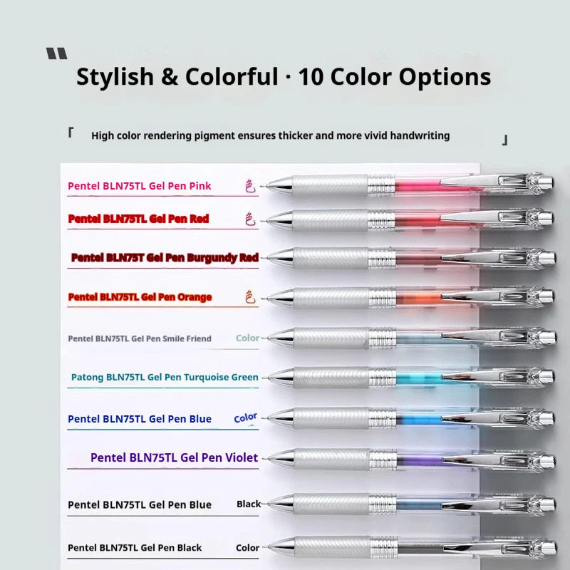 Pentel EnerGel Retractable Gel Pens – Assorted Colors, Quick-Dry Ink