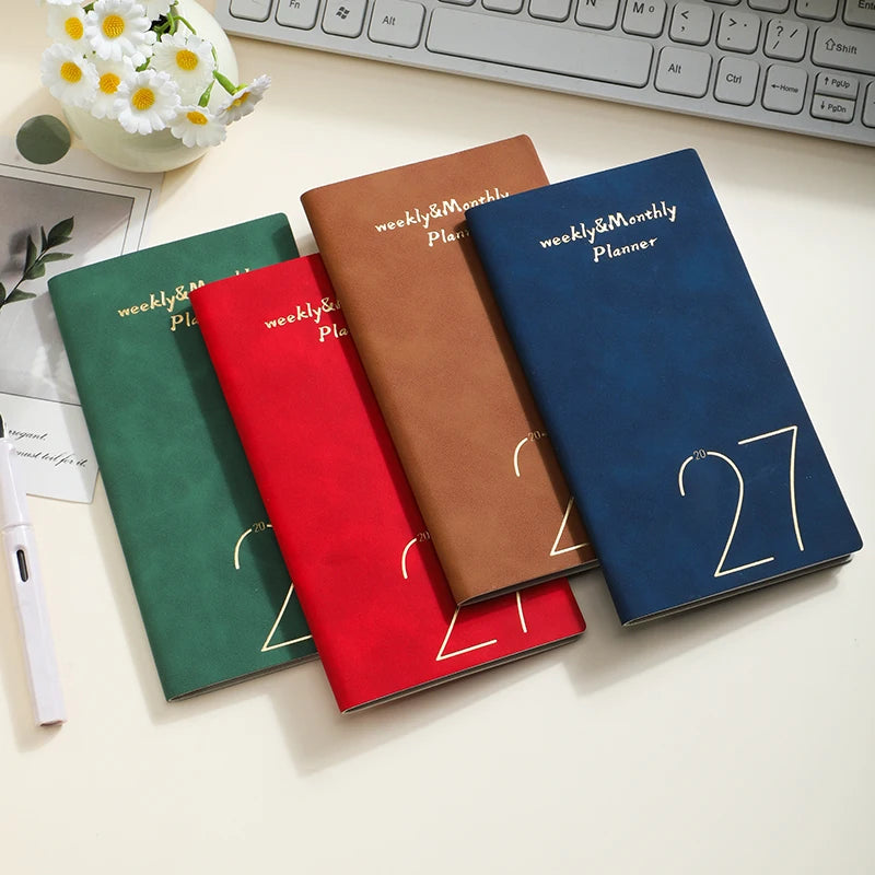 A6 2027 Portable Daily Planner – 365 Days with Bookmark & Index