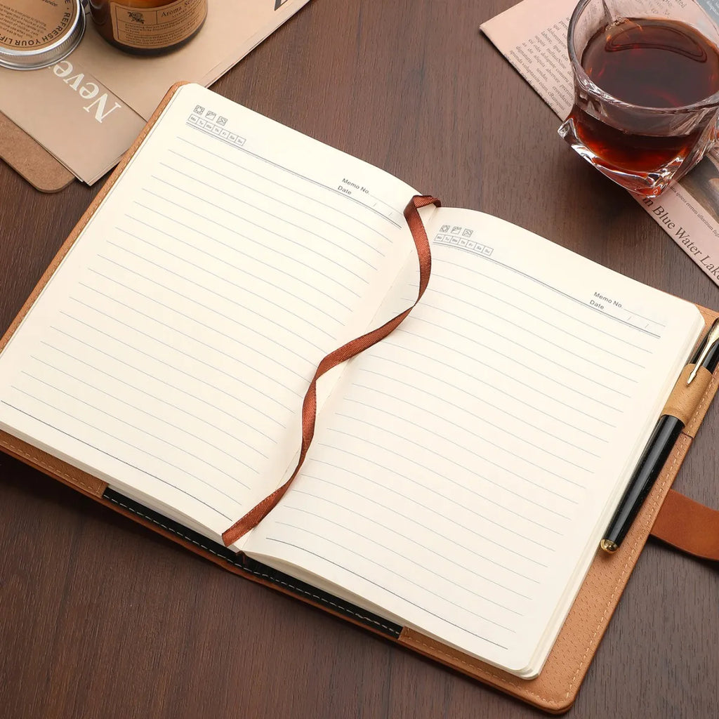 Retro Password Notebook with Lock – A5 200 Pages Diary Binder