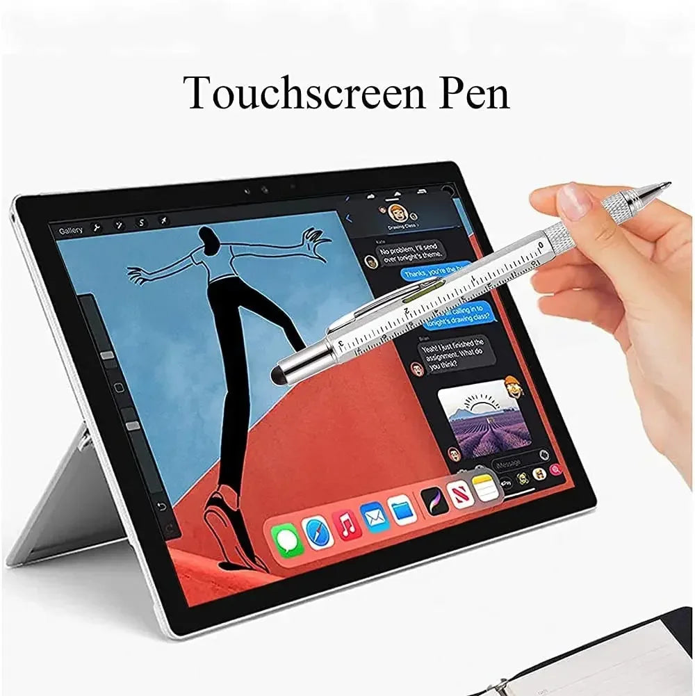 7-in-1 Multifunctional Pen – Stylus, Screwdriver, Ruler & More