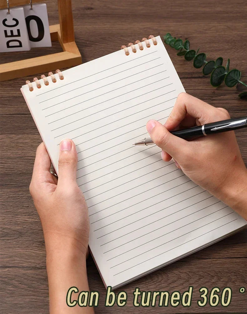 A5 Spiral Loose-Leaf Notebook – 60 Sheets Thick Lined Pages