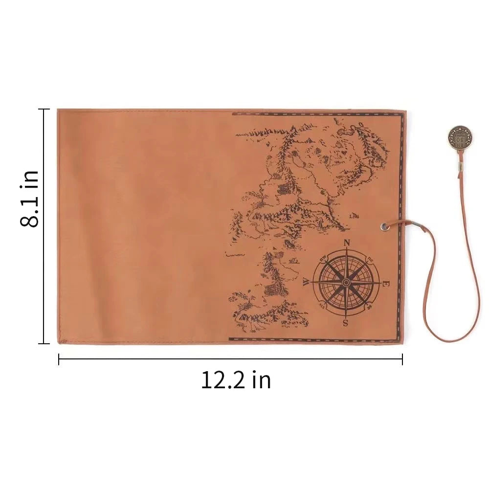 Retro Leather Roll Pencil Case – Large Capacity