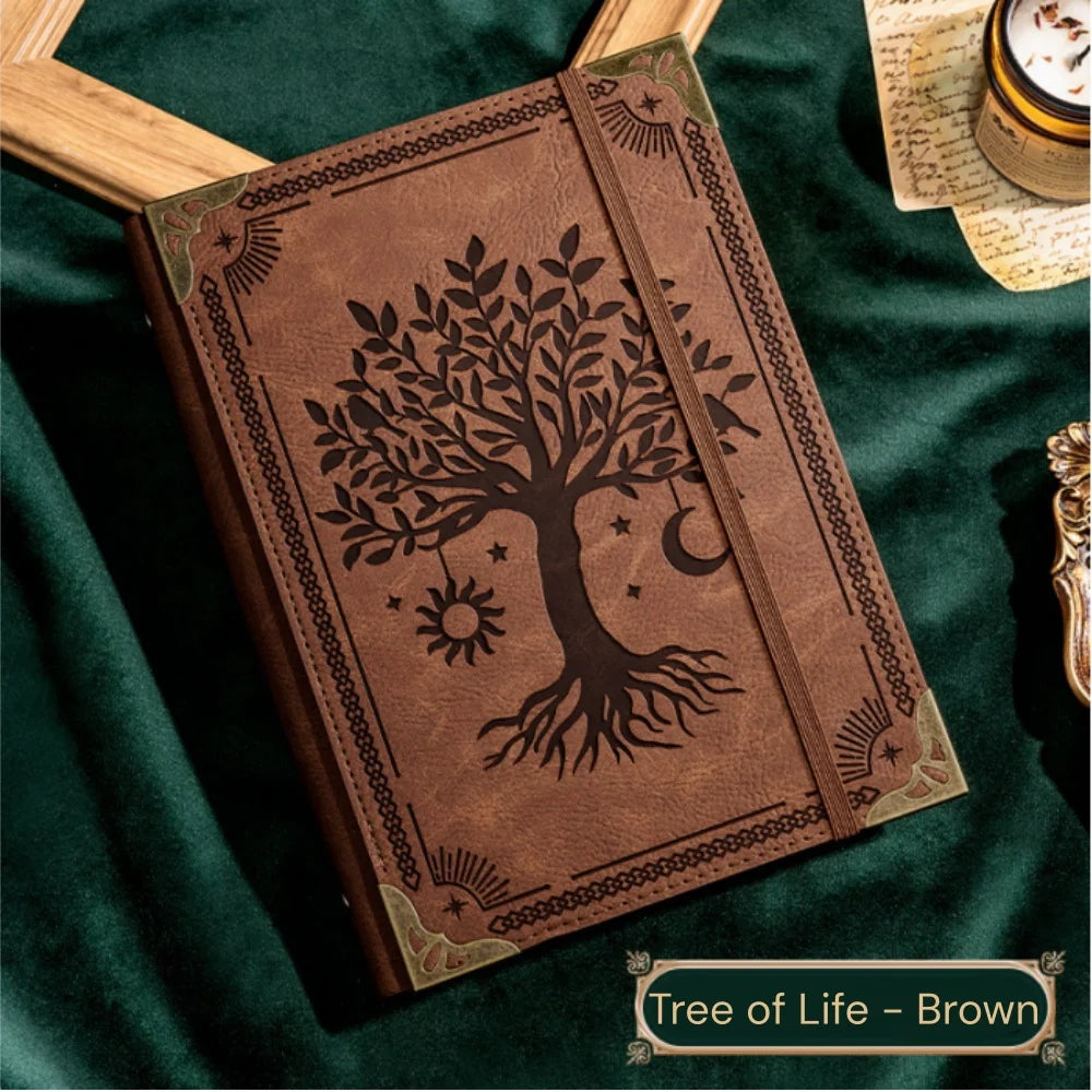 Vintage Leather Notebook Diary – Portable Journal for Students & Business
