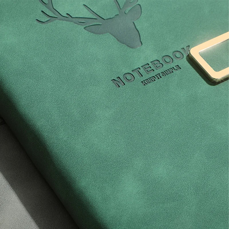 A5 Leather Notebook – 200 Pages Soft Cover with Bookmark