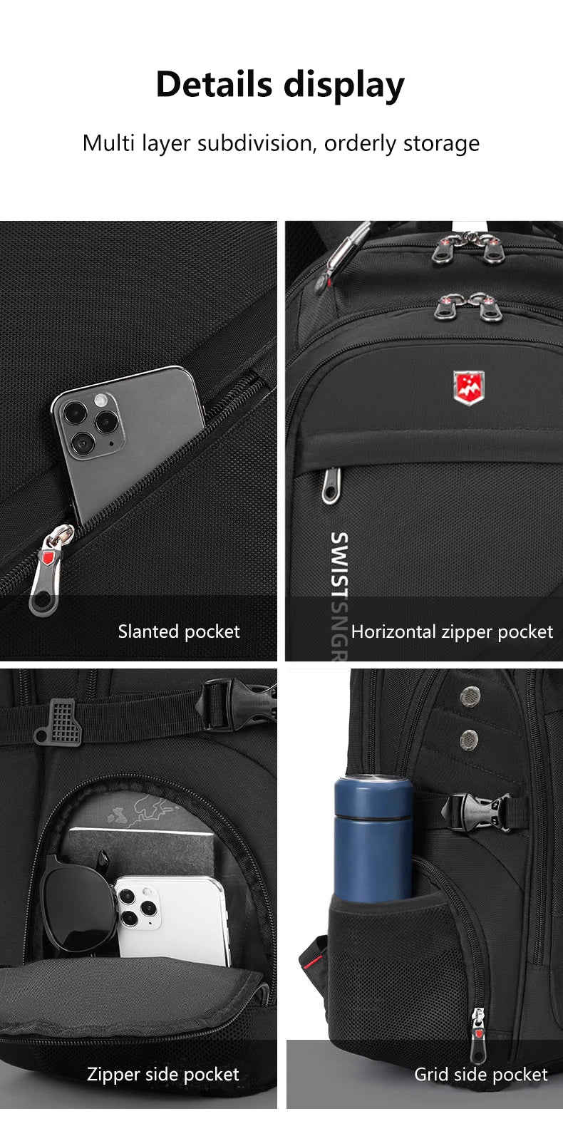 Waterproof Laptop Backpack – 17/20 Inch Travel & School Bag for Men & Women