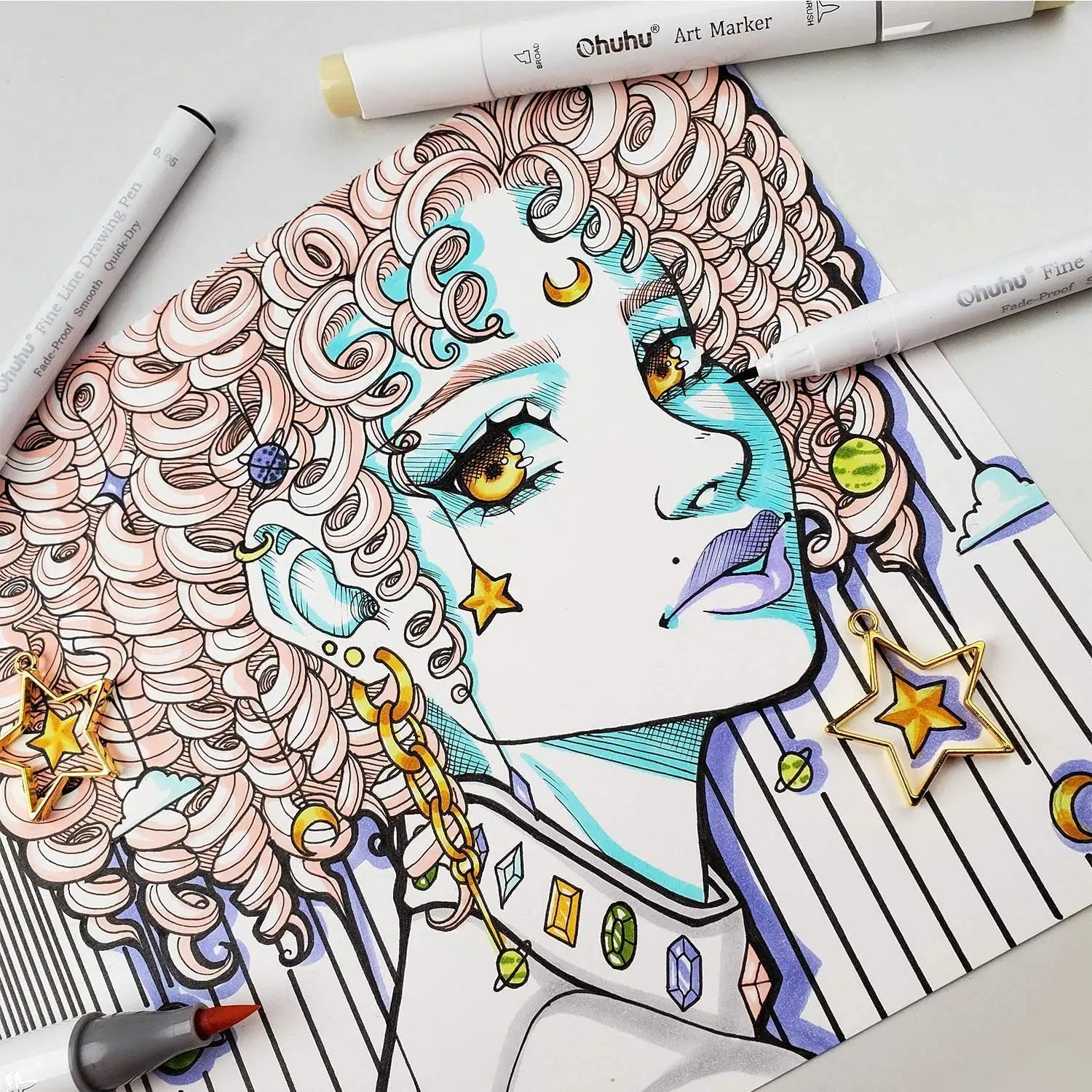 Ohuhu Micro Fineliner Drawing Pens – 8 Pack Waterproof Art Pens