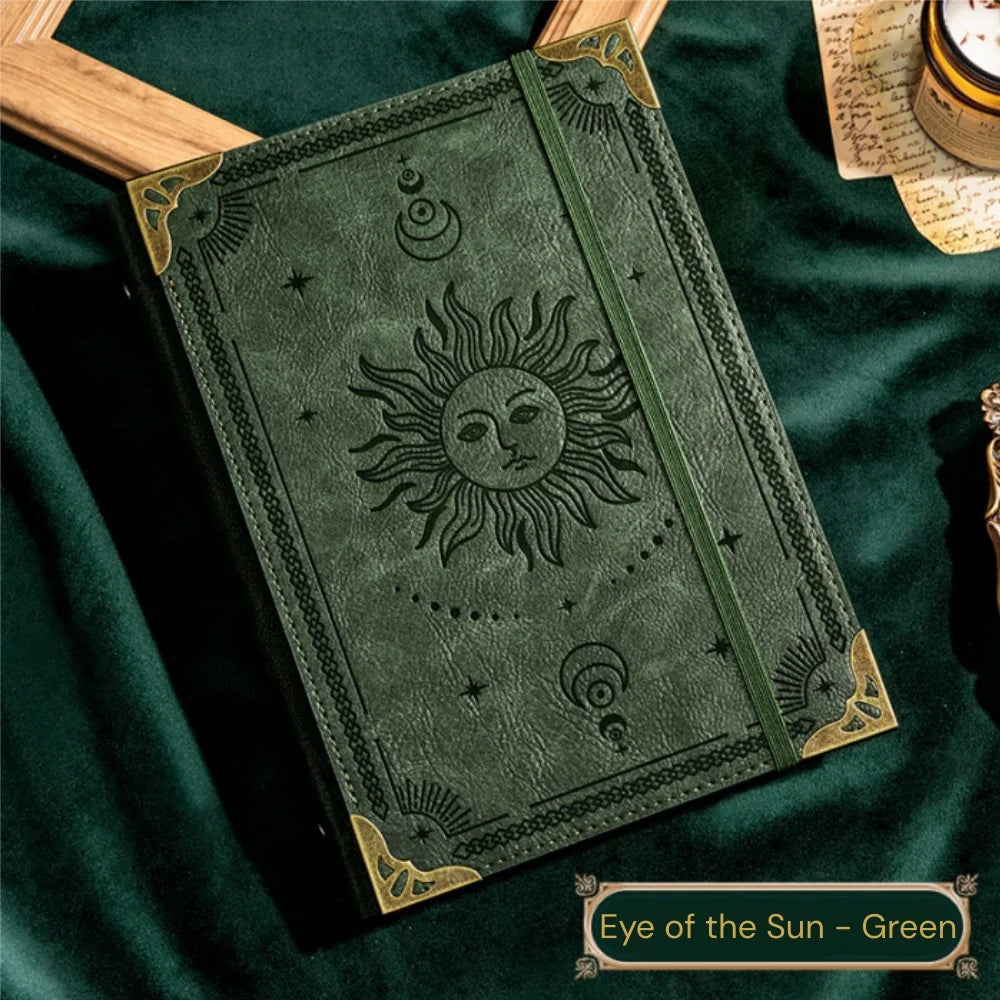 Vintage Leather Notebook Diary – Portable Journal for Students & Business