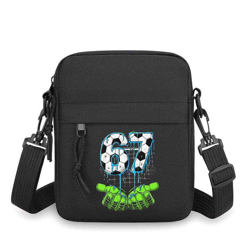 Soccer Six Seven Crossbody Bag – Unisex Canvas Messenger Bag