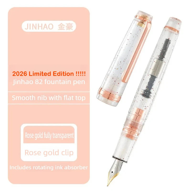 JINHAO 82 Fountain Pen – 2026 Macaron Colors Rose Gold Clip