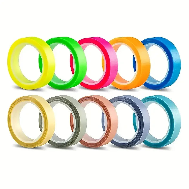 Fluorescent Index Tab Stickers – 5 Colors Transparent Sticky Notes