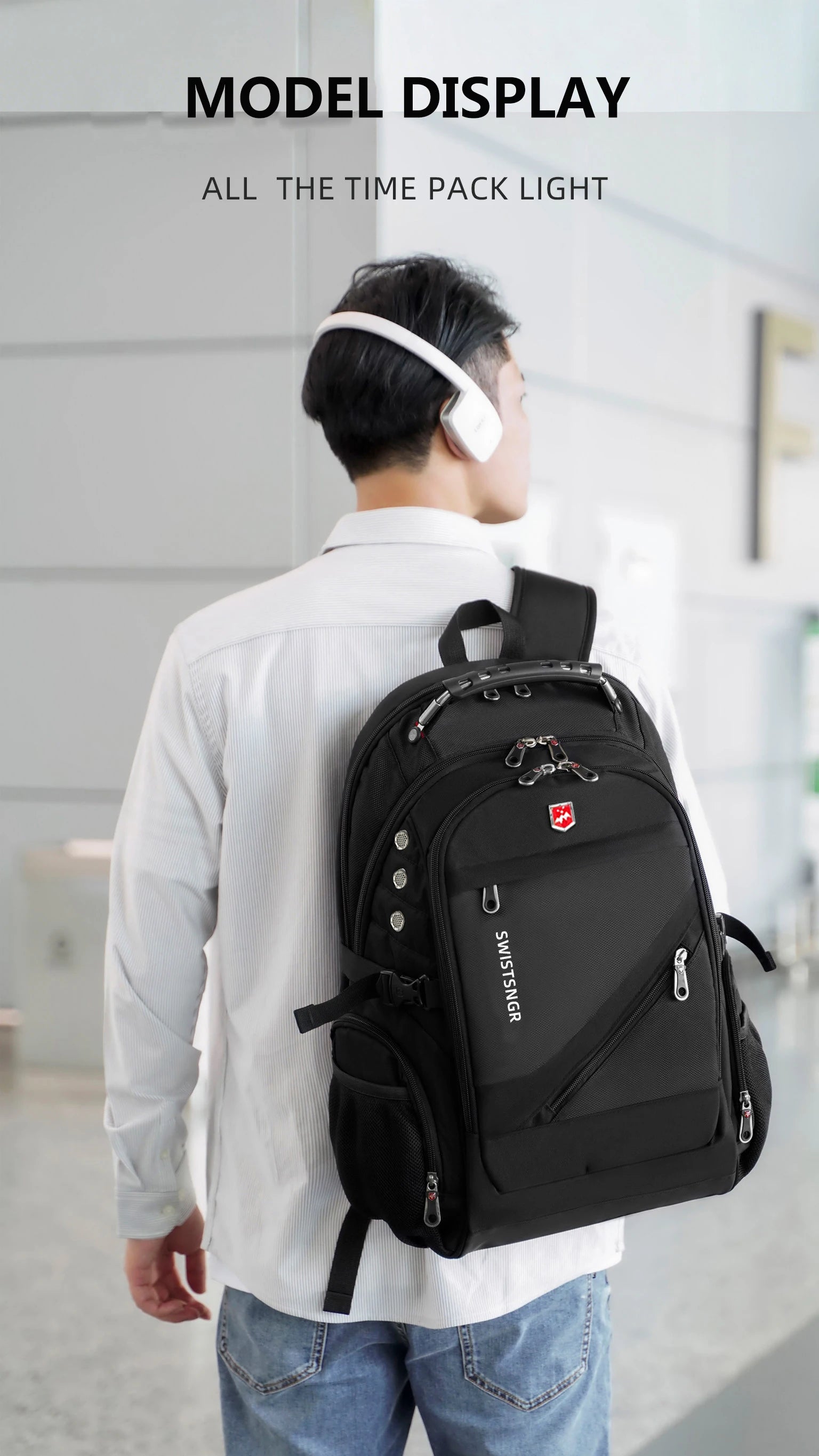 Waterproof Laptop Backpack – 17/20 Inch Travel & School Bag for Men & Women