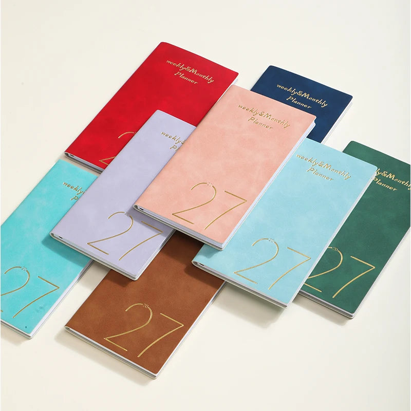 A6 2027 Portable Daily Planner – 365 Days with Bookmark & Index